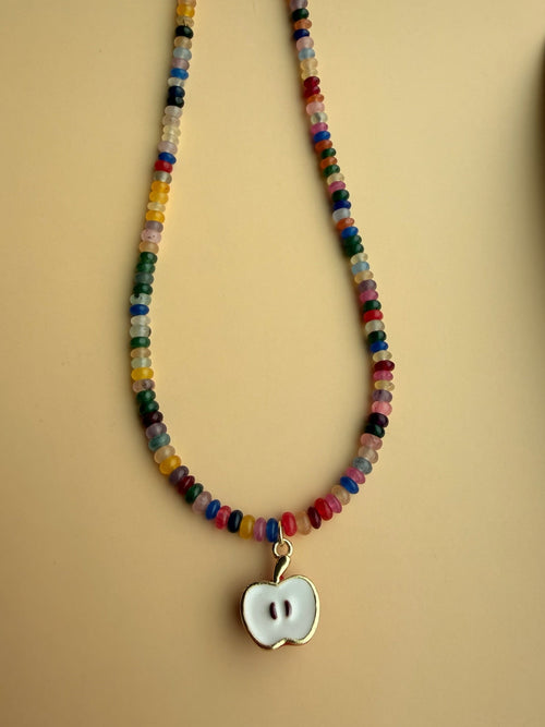 A+ Apple Charm Necklace