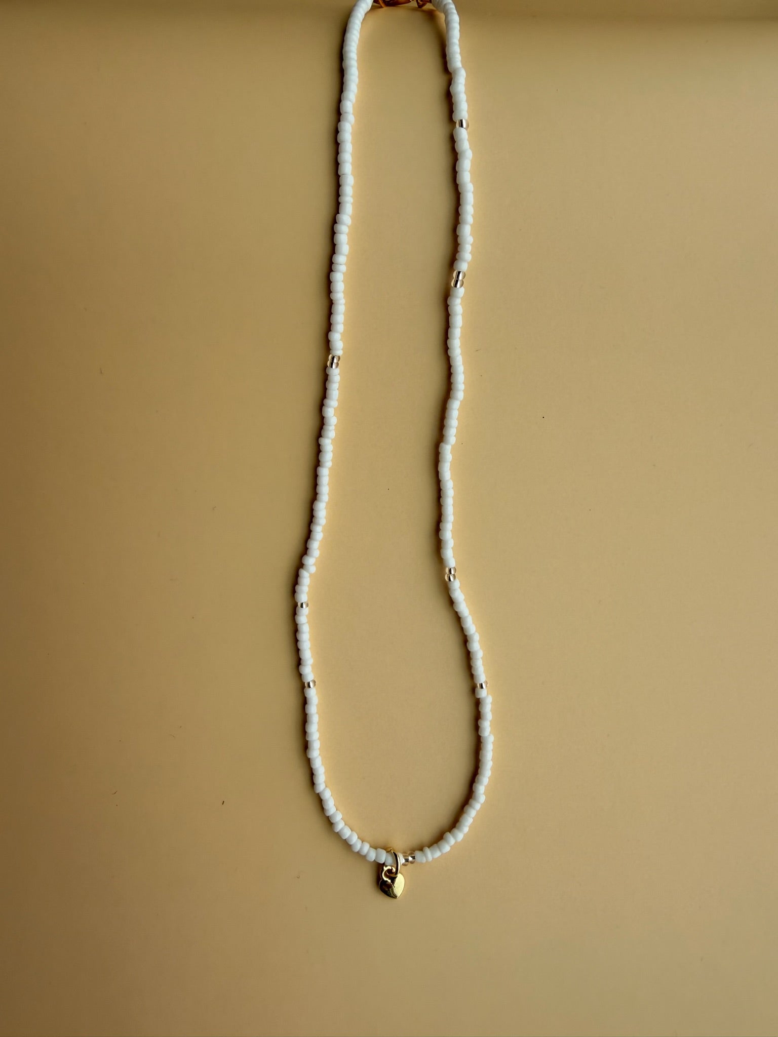 White Seed Bead w/ Micro Charms