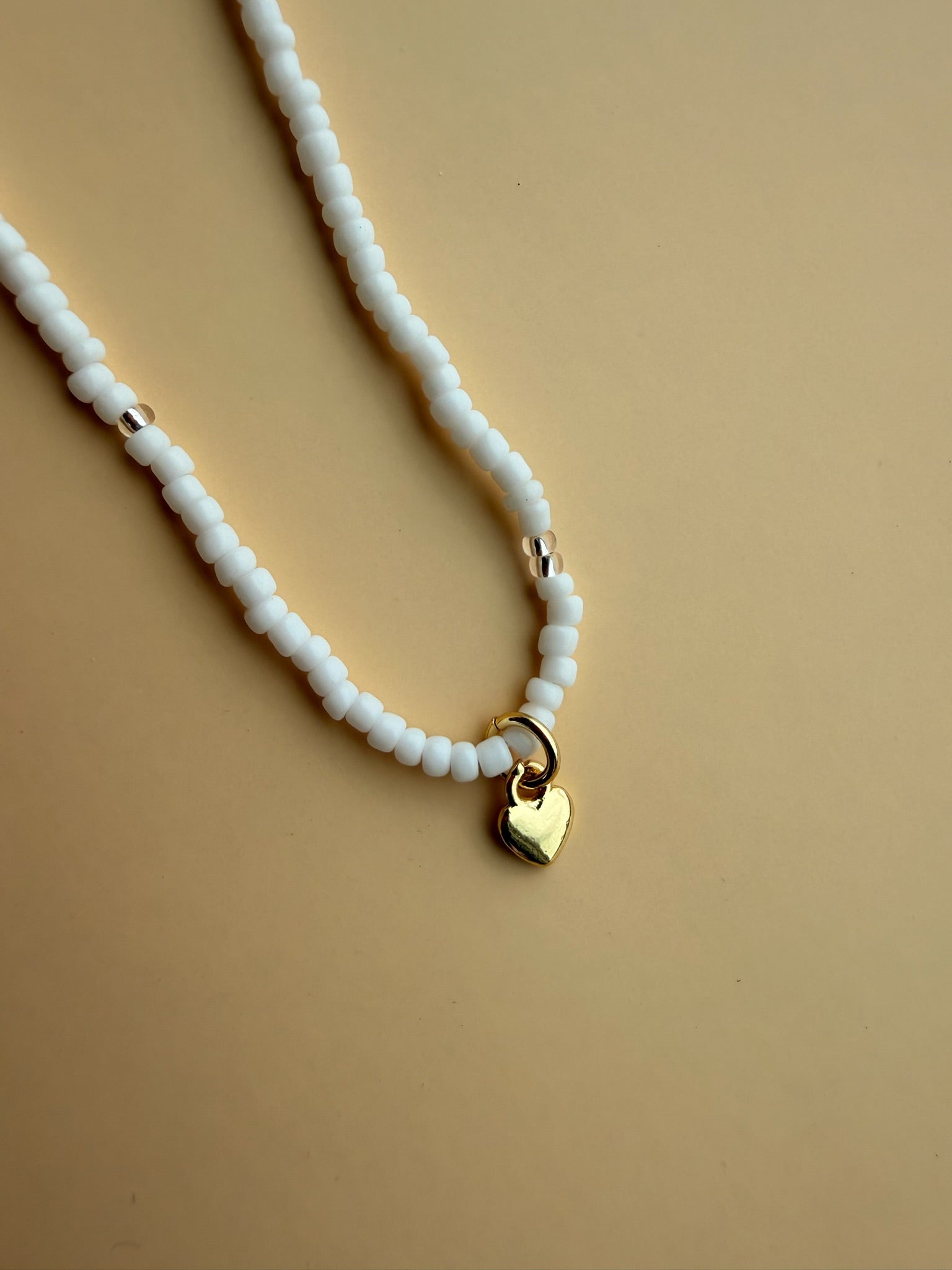 White Seed Bead w/ Micro Charms