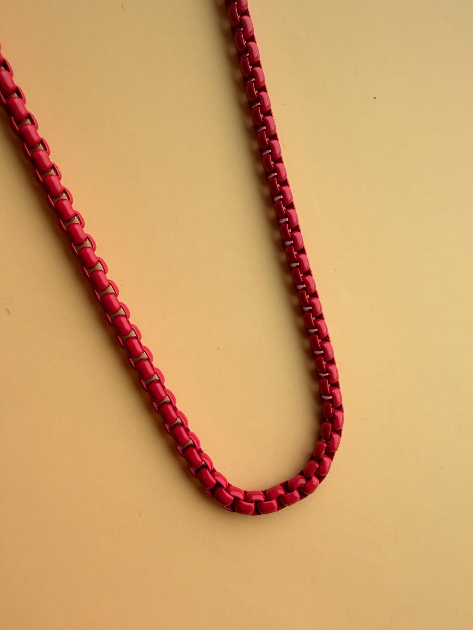 80's Enamel Rope Chain Necklace