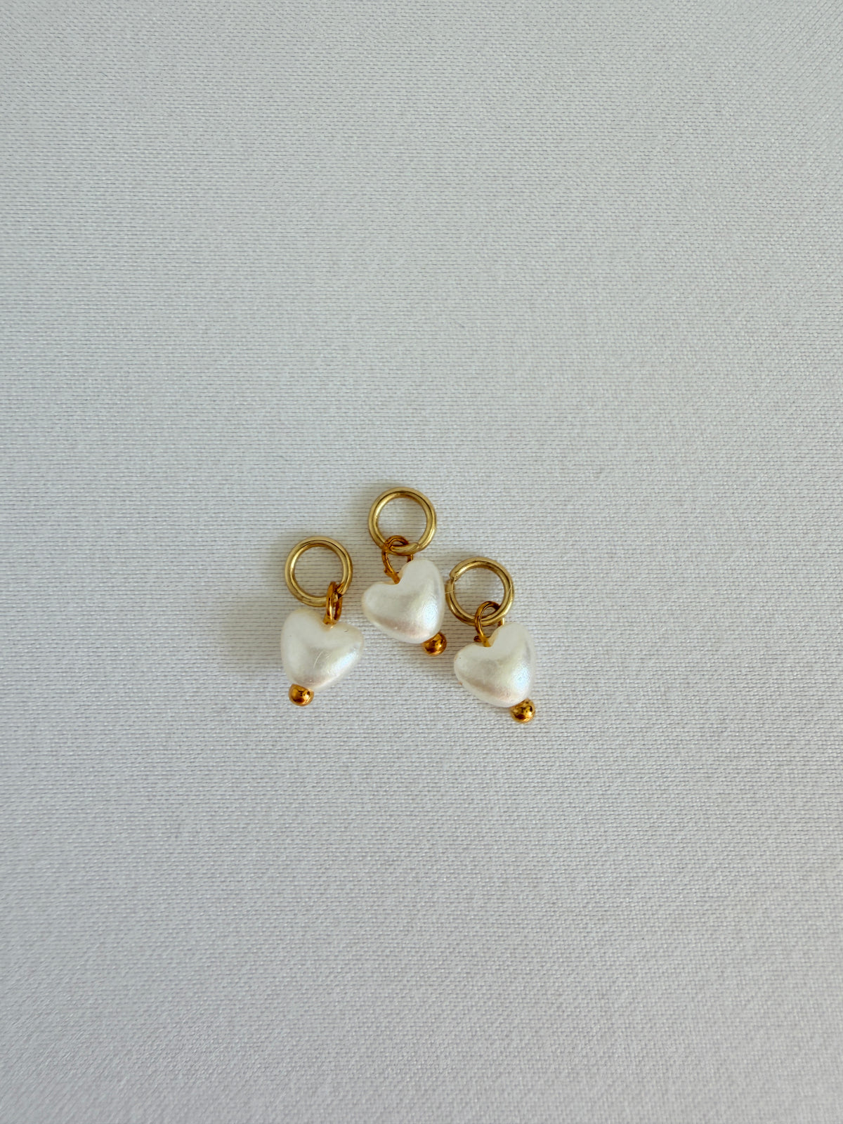 Micro Pearl Heart Huggies